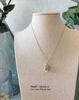 Nantucket Beach Stone Necklace, 14k