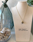 Nantucket Beach Stone Necklace, 14k