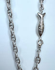 Fish Link Mariner Necklace, Silver