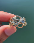 Morel Ring with Sapphires, 14k