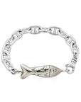Fish Link Mariner Bracelet, Silver