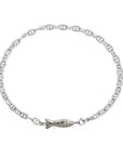 Fish Link Mariner Necklace, Silver