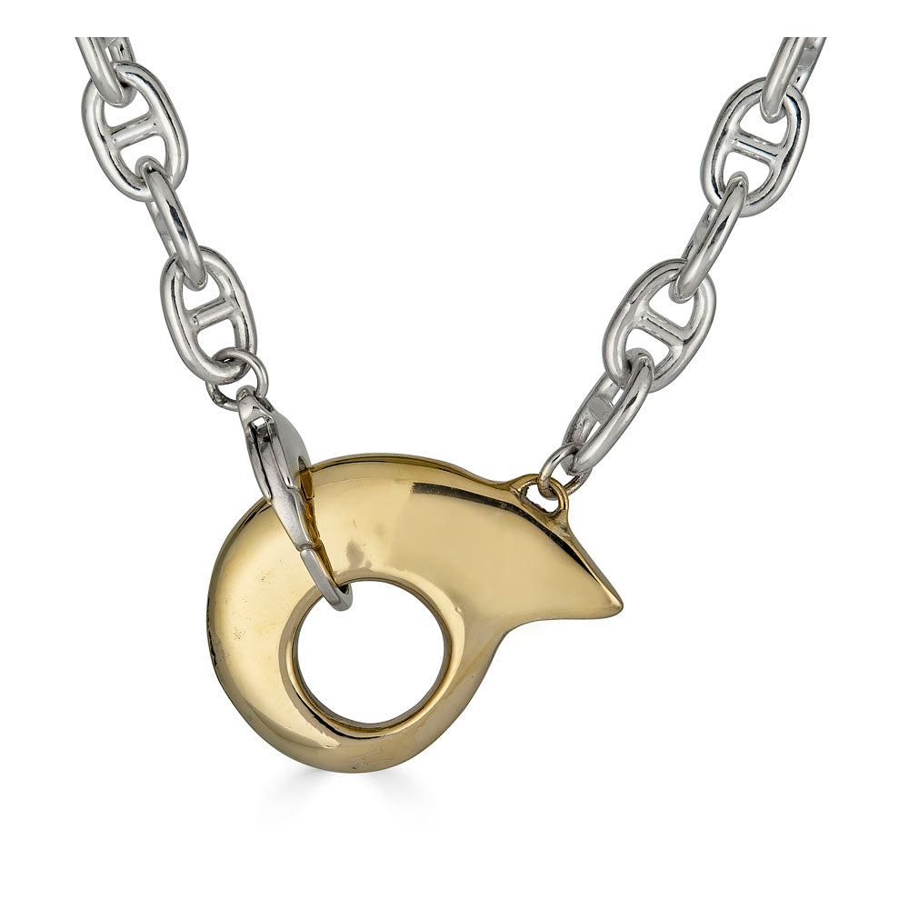 Nautilus Mariner Necklace, Brass