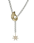 Nautilus Drop Necklace with Sun