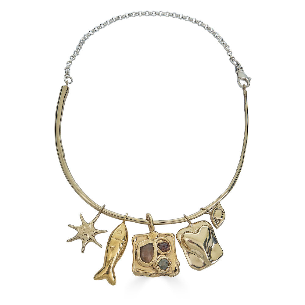 Urchin Spine Collar, Brass