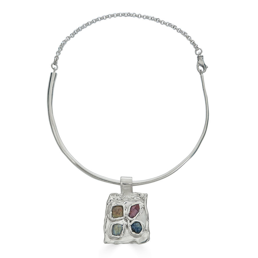 Urchin Spine Collar, Silver