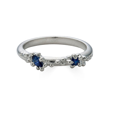 Sapphire Froth Ring, Silver