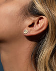 Sea Impression Studs, 14k