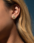 Sea Impression Studs, 14k