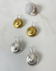 Small Moon Snail Dangles, Silver