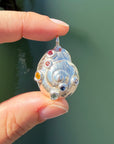 Rainbow Barnacle Charm, Silver