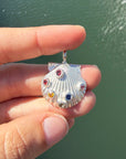 Rainbow Barnacle Charm, Silver