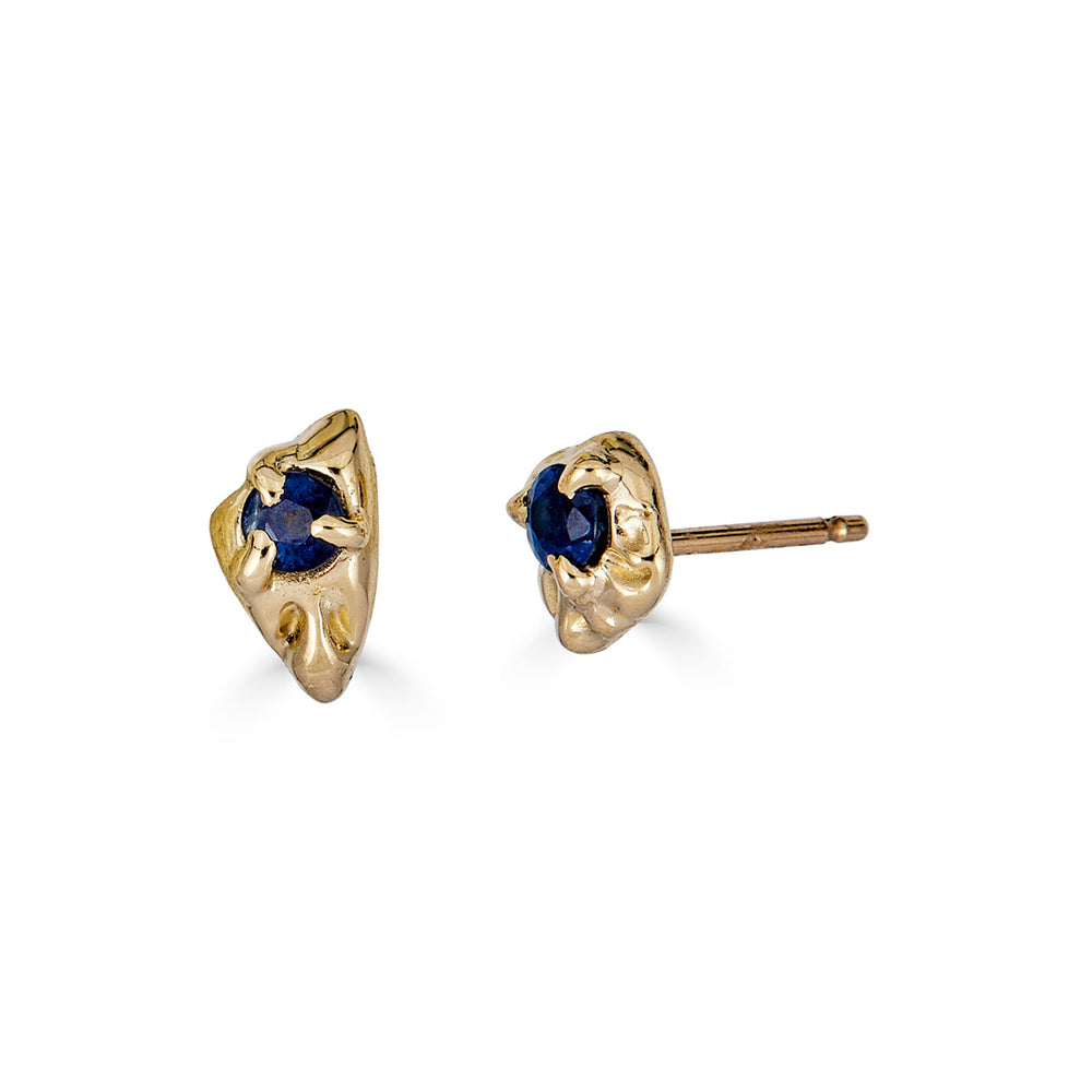 Sapphire Mix + Match Stud, 14k