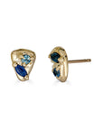 Sapphire Mix + Match Stud, 14k