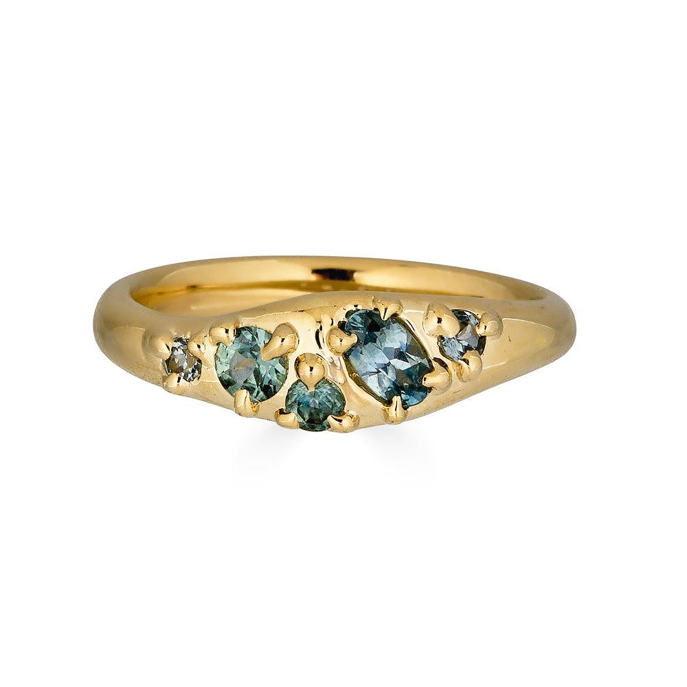 Azure Tide Ring, 14k