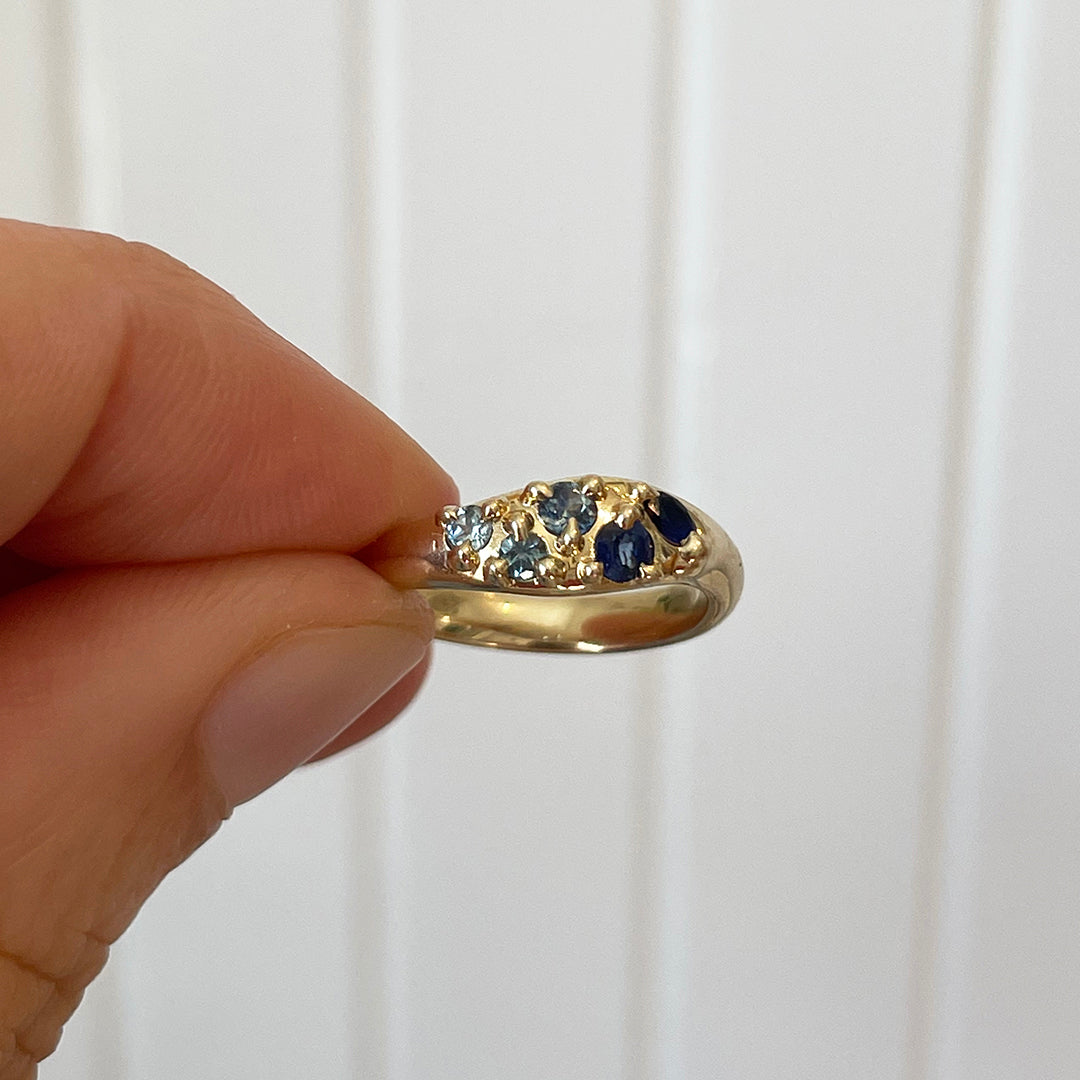 Azure Tide Ring, 14k
