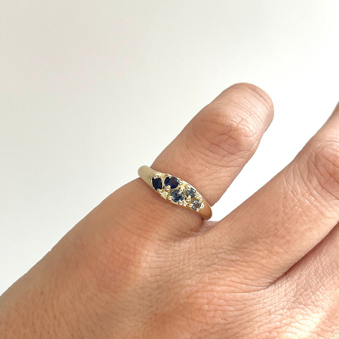 Azure Tide Ring, 14k