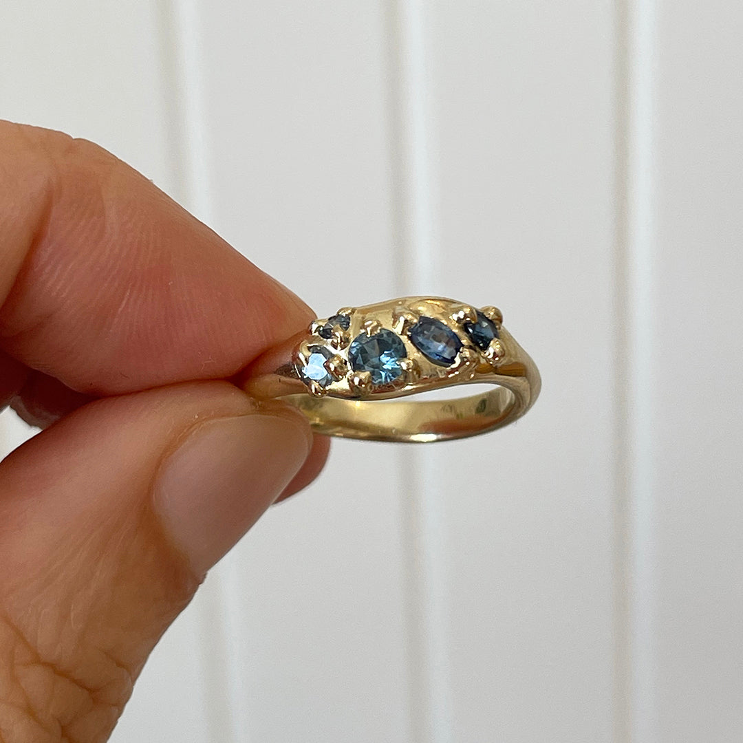 Azure Tide Ring, 14k