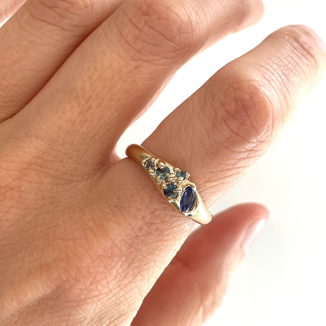 Azure Tide Ring, 14k