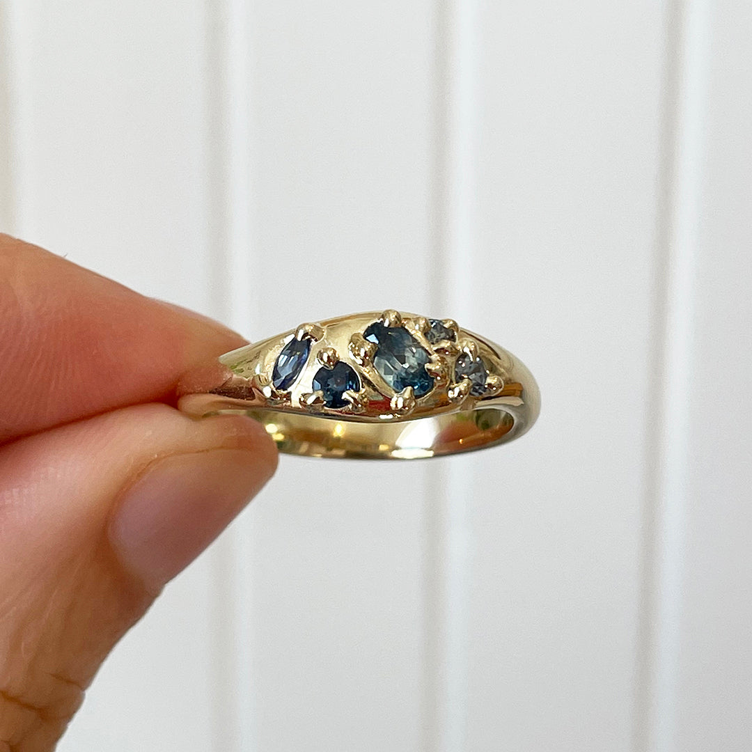 Azure Tide Ring, 14k