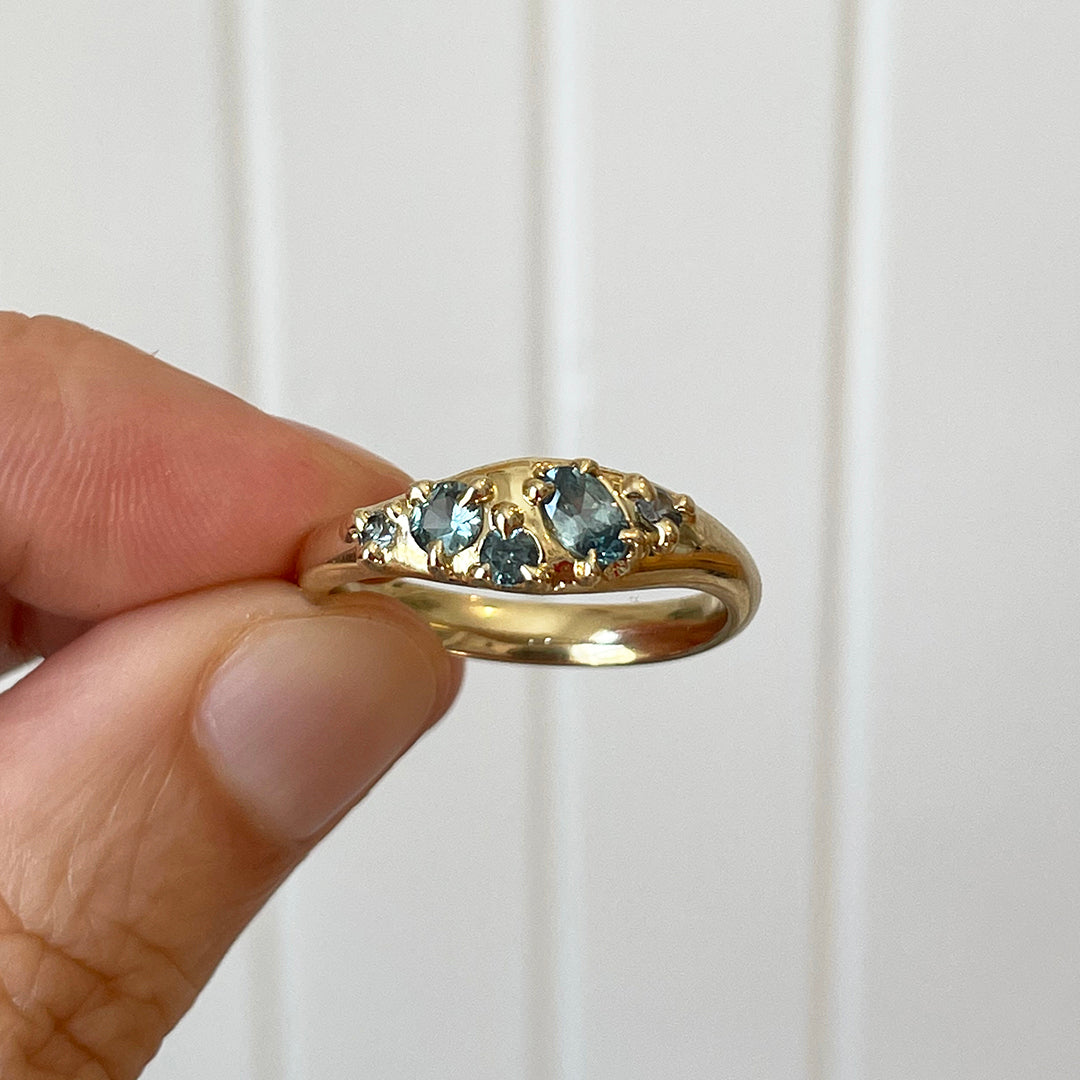 Azure Tide Ring, 14k