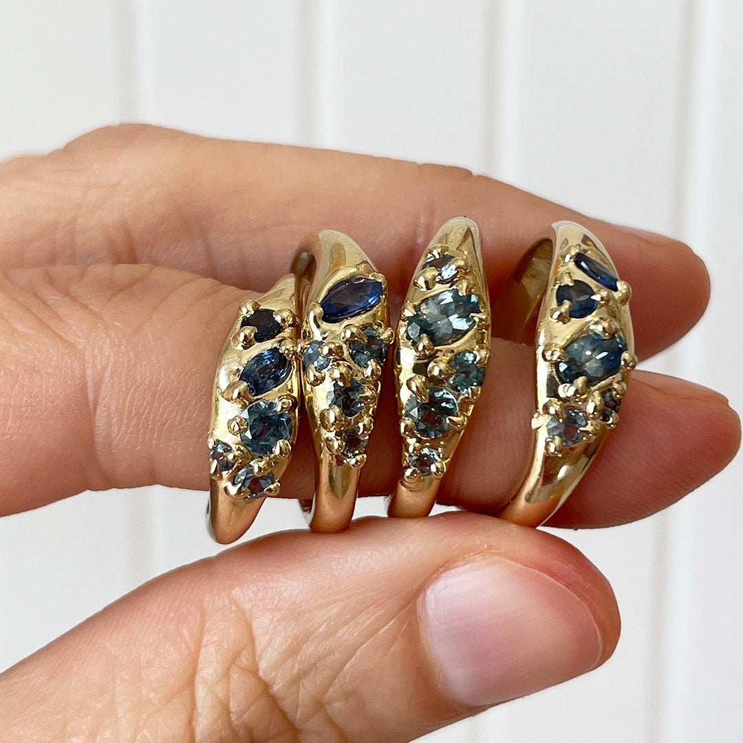 Azure Tide Ring, 14k