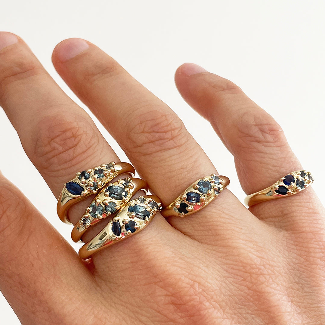 Azure Tide Ring, 14k