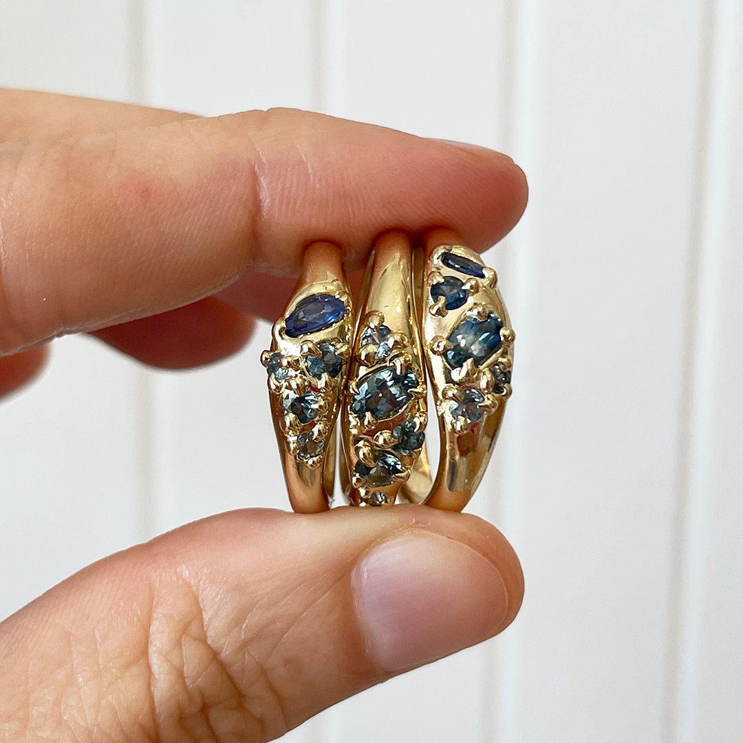 Azure Tide Ring, 14k