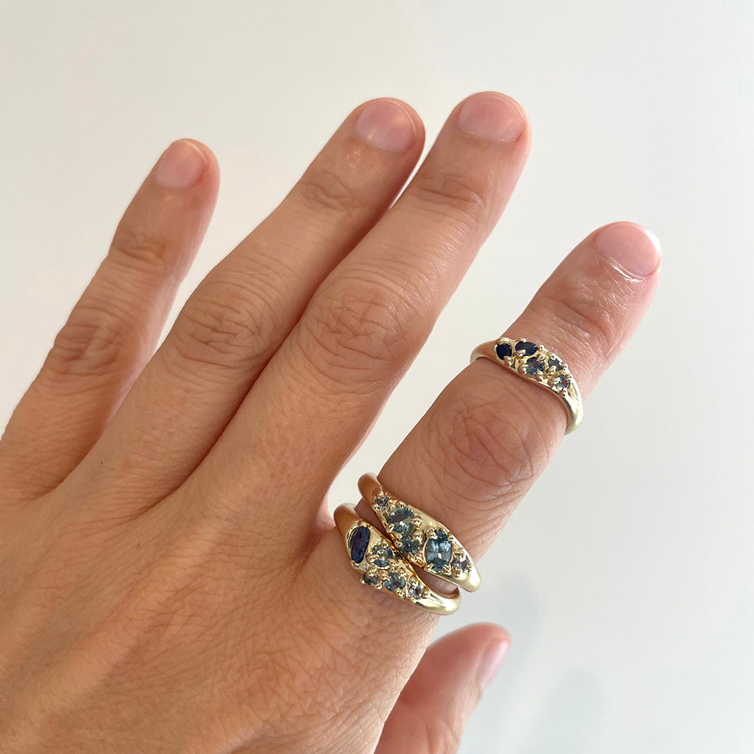 Azure Tide Ring, 14k