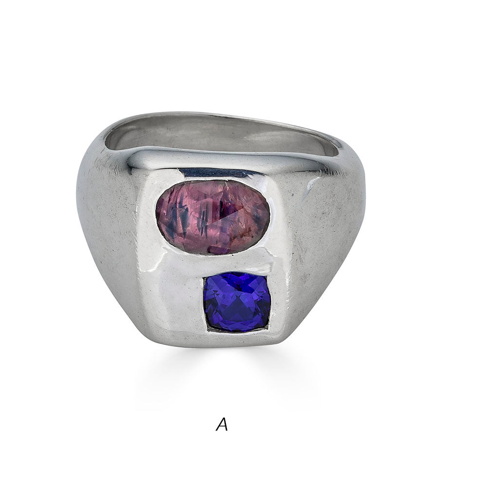 指輪・リング Numbering 3 Sided Colored Signet Ring #8493 5BSA100 RGSIG14_1200x1200.jpg?v=1571813975