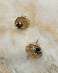 Sea Impression Studs, 14k