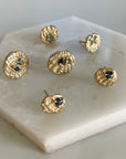 Sea Impression Studs, 14k