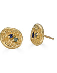 Sea Impression Studs, 14k