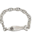 Molten Fish I.D. Bracelet, Silver