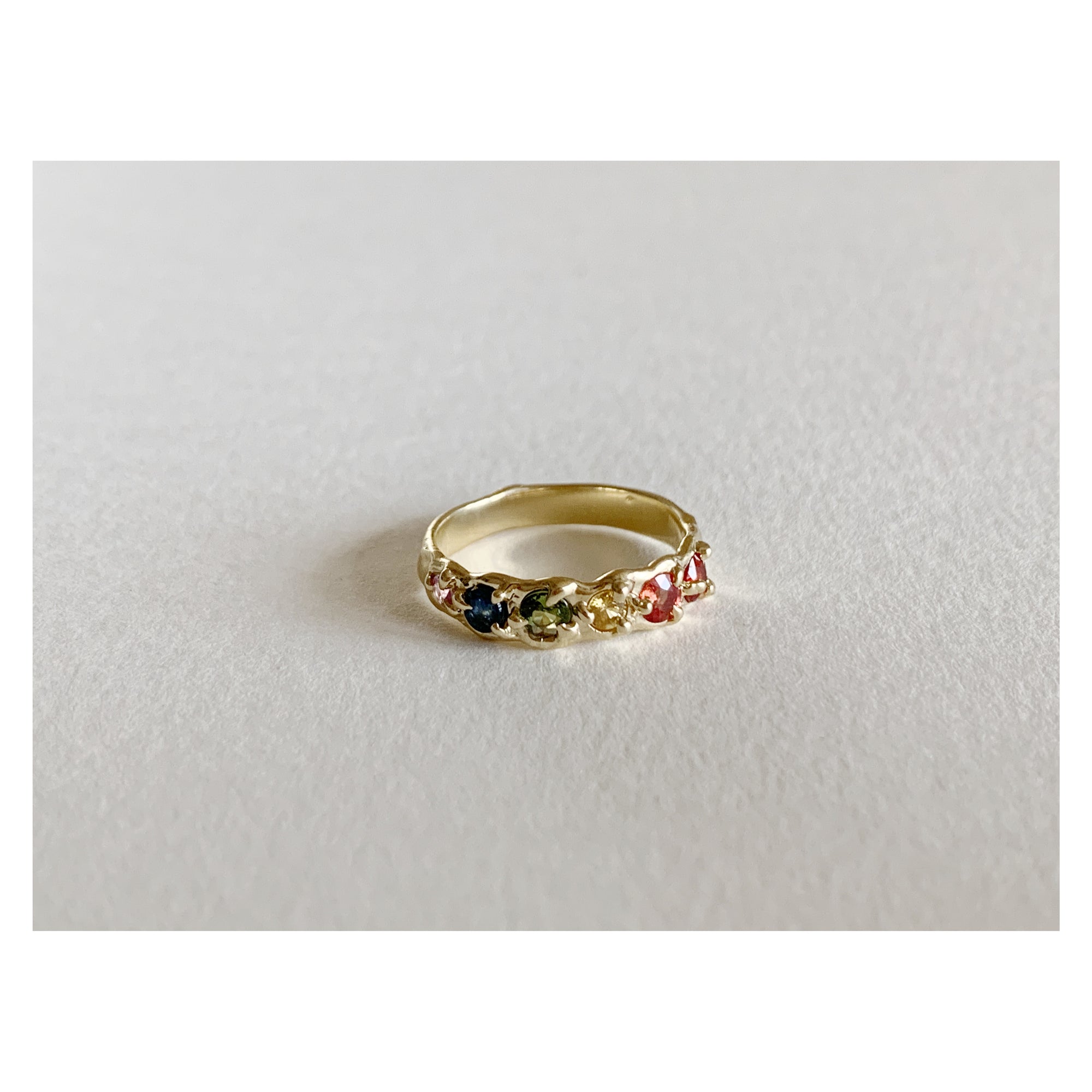 colorful sapphire ring