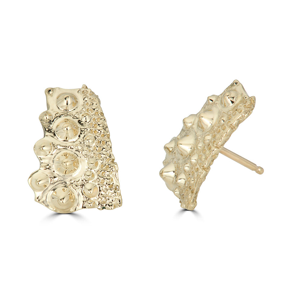 gold urchin shard earrings