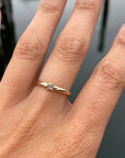 Salt + Pepper Diamond Stacking Ring