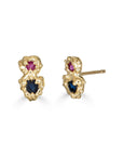 Sapphire Duo Stud, 14k