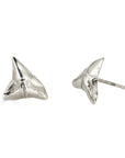 silver bull shark earrings