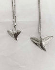 silver shark necklace