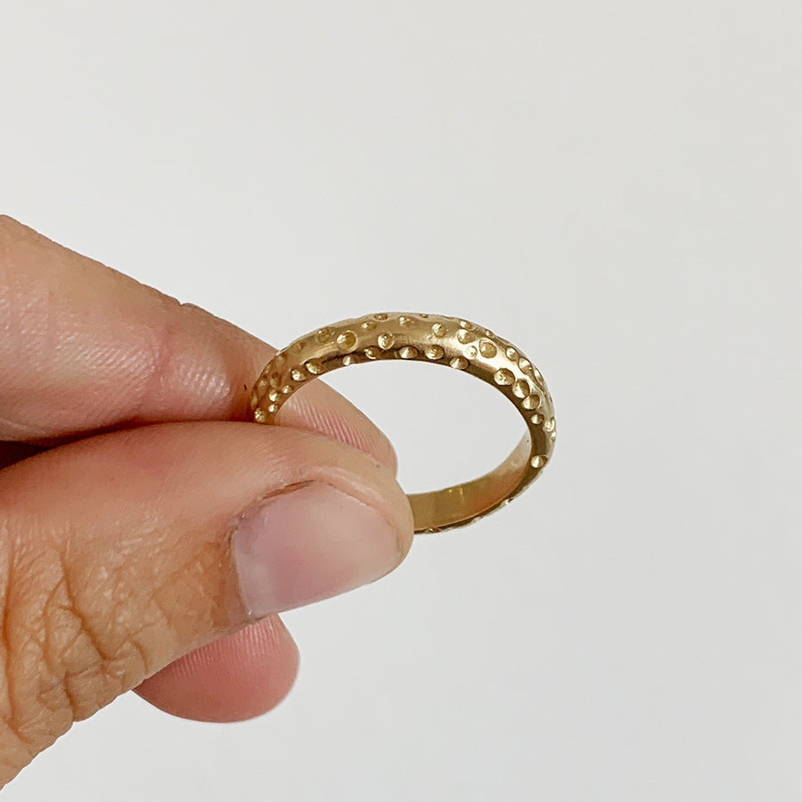 gold coral ring