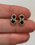 Sapphire Duo Stud, 14k