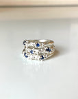 Sapphire Froth Ring, Silver