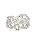 Morel mushroom silver ring