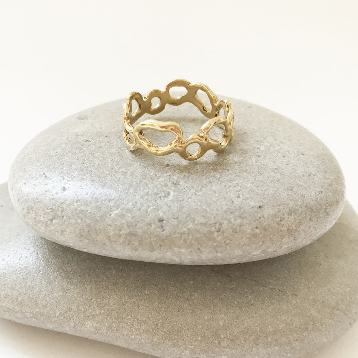 gold morel ring