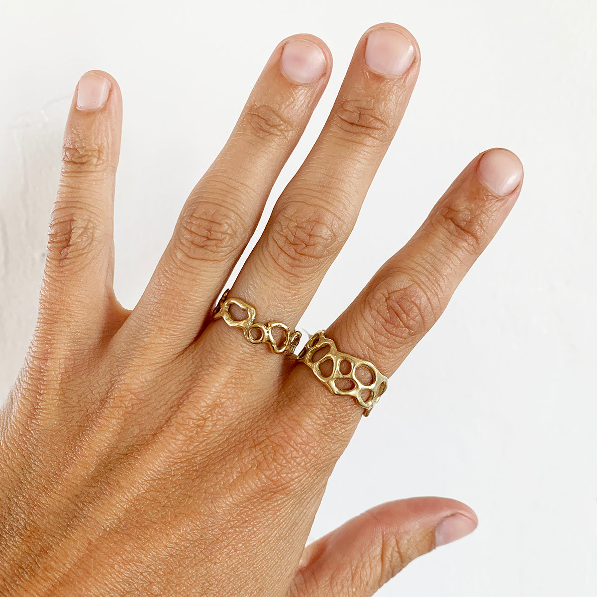 morel mushroom gold rings