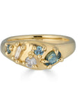 Aqua Tide Ring, 14k