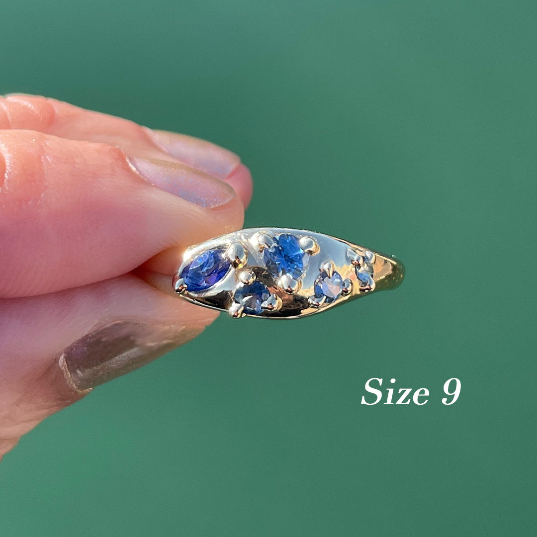 Azure Tide Ring, 14k