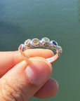 Rainbow Barnacle Ring, Silver