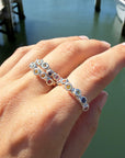 Rainbow Barnacle Ring, Silver